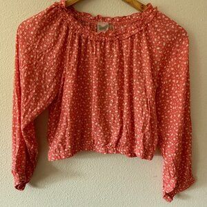 For All Seasons‎ Paper Crane Crop Top Size XL